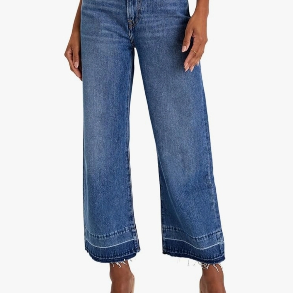 Wide Leg Blue Denim Jeans - Picture 6 of 6